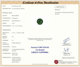 1.02 ct Natural Green Sapphire Round Natural Unheated Gemstone