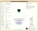 1.06 ct Teal Sapphire Heart Natural Unheated Birthstone