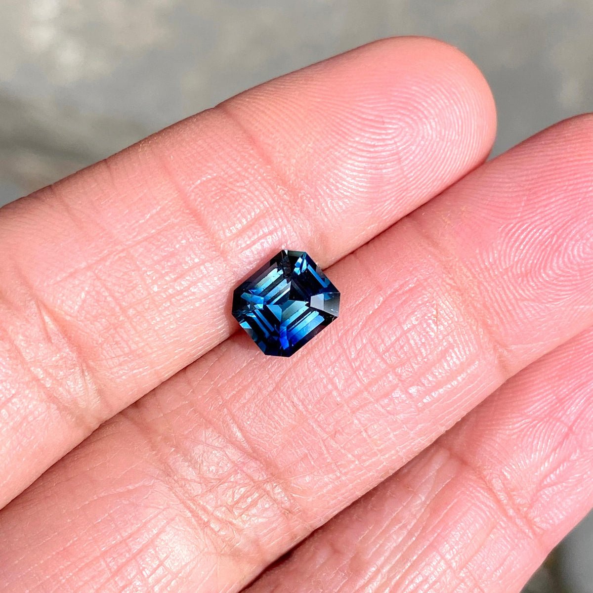 2.12 ct Teal Sapphire Emerald Cut Natural Unheated Gemstones