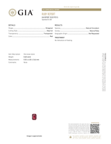 1.24 ctw Emerald Cut Ruby Pair Unheated GIA Gem