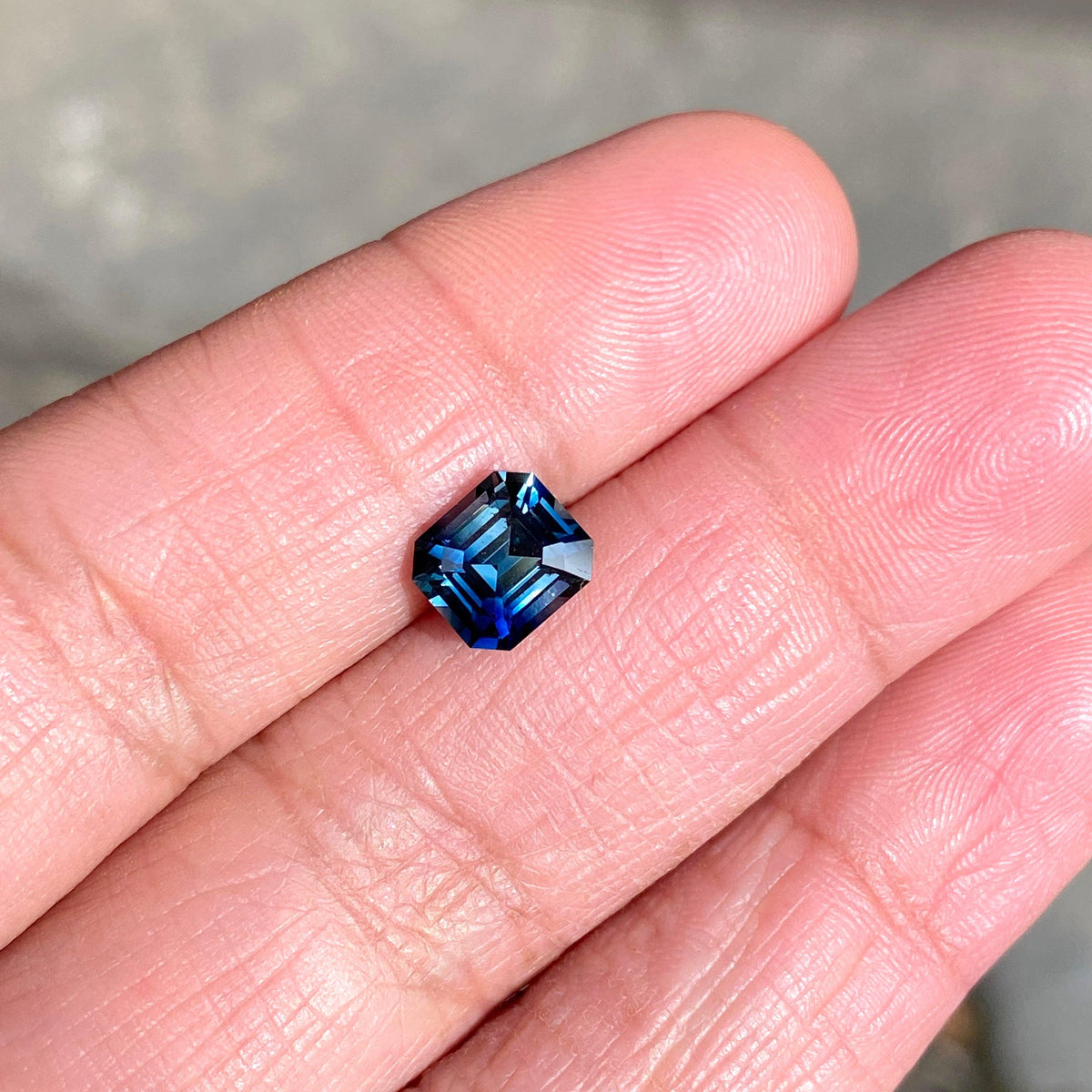 2.12 ct Teal Sapphire Emerald Cut Natural Unheated Gemstones
