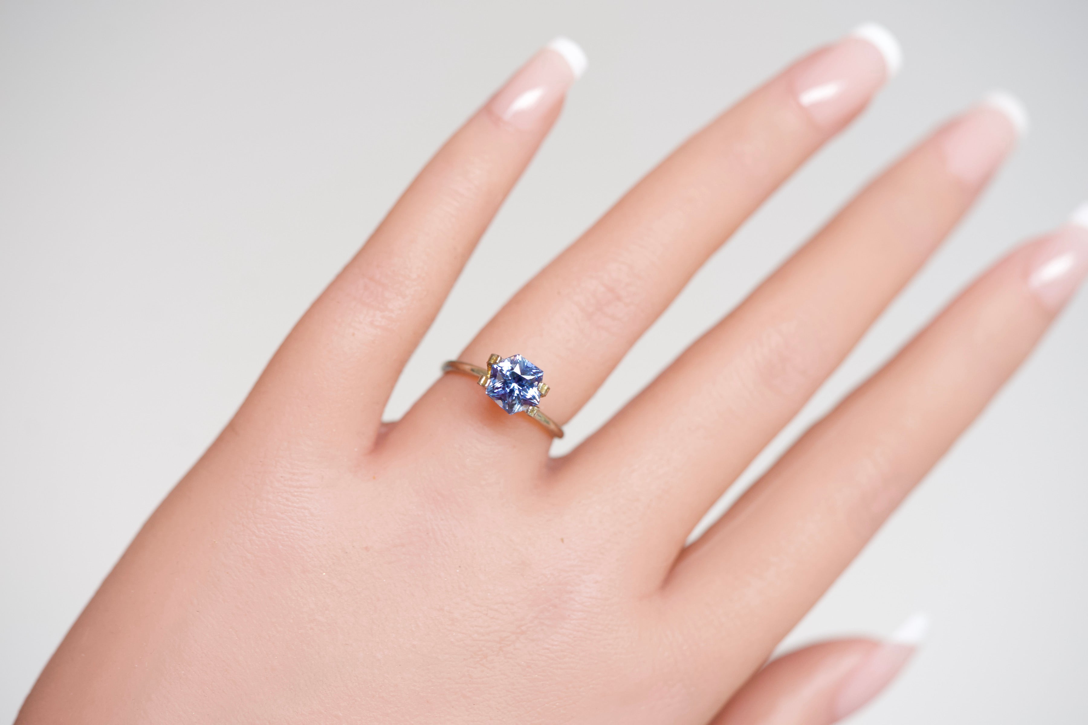 2.11 ct Hexagon Cut Blue Sapphire Ceylon Heated Gemstone