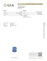 3.06 ct Cornflower Blue Sapphire Cushion Natural Unheated GIA Certified