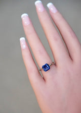 3.27 ct Royal Blue Octagon Sapphire Heated Sri Lanka GIA Certified