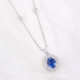 rare blue sapphire pendant created for client