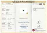 0.88 ct Teal Sapphire Emerald Cut Natural Unheated