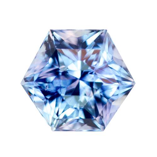 2.11 ct Hexagon Cut Blue Sapphire Ceylon Heated Gemstone