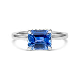 cornflower blue Ceylon sapphire engagement ring