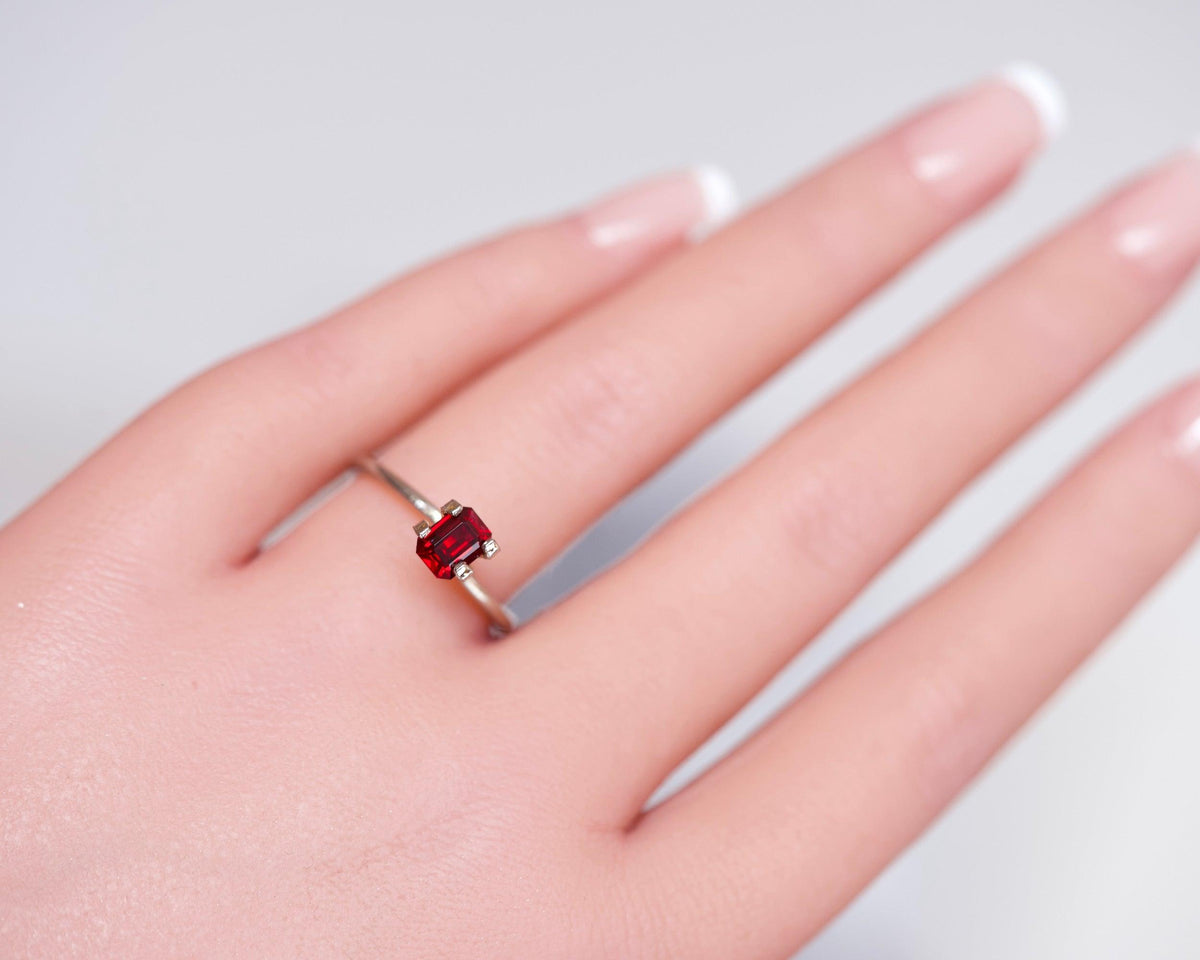1.01 ct Red Ruby GIA Certified Heated Emerald Cut Gem