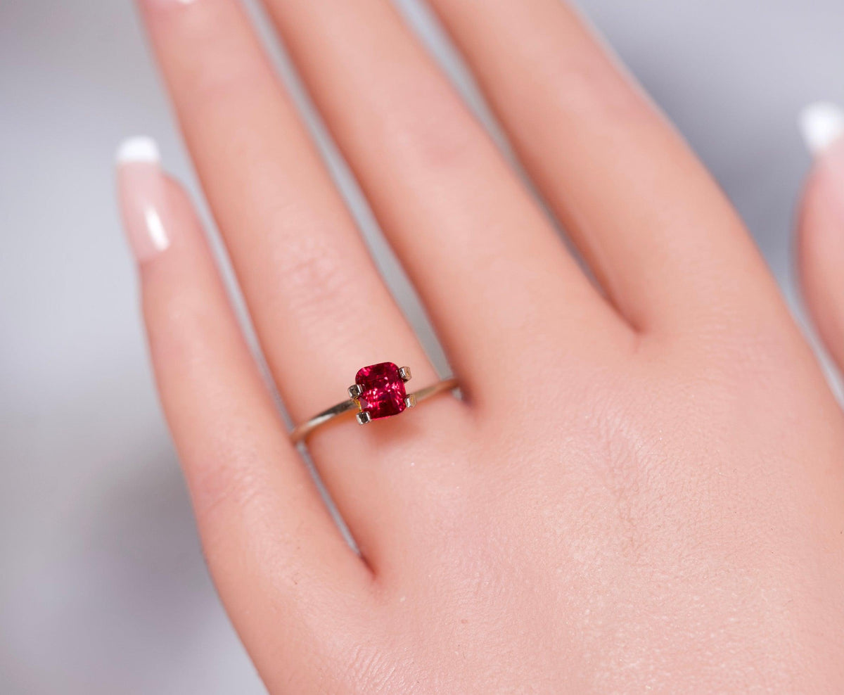 1.49 ct Red Ruby GIA Certified Unheated Cushion Cut Gemstone