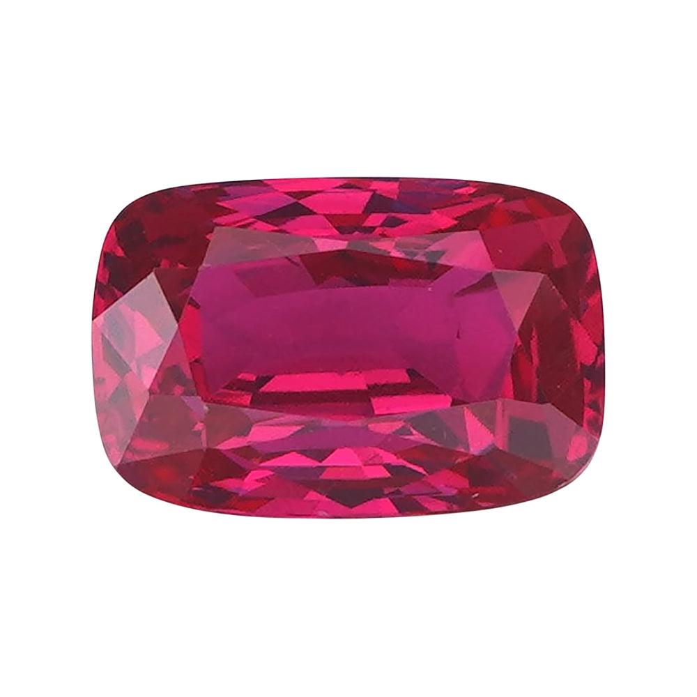 1.51 ct Red Ruby GIA Certified Heated Cushion Cut Gemstone