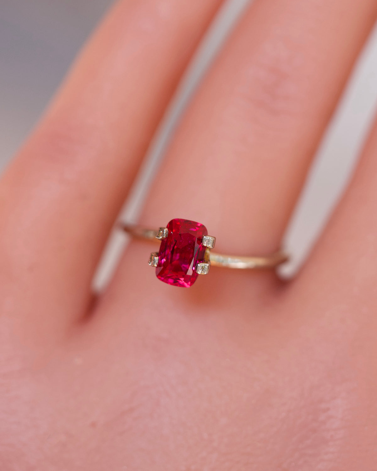 1.51 ct Red Ruby GIA Certified Heated Cushion Cut Gemstone
