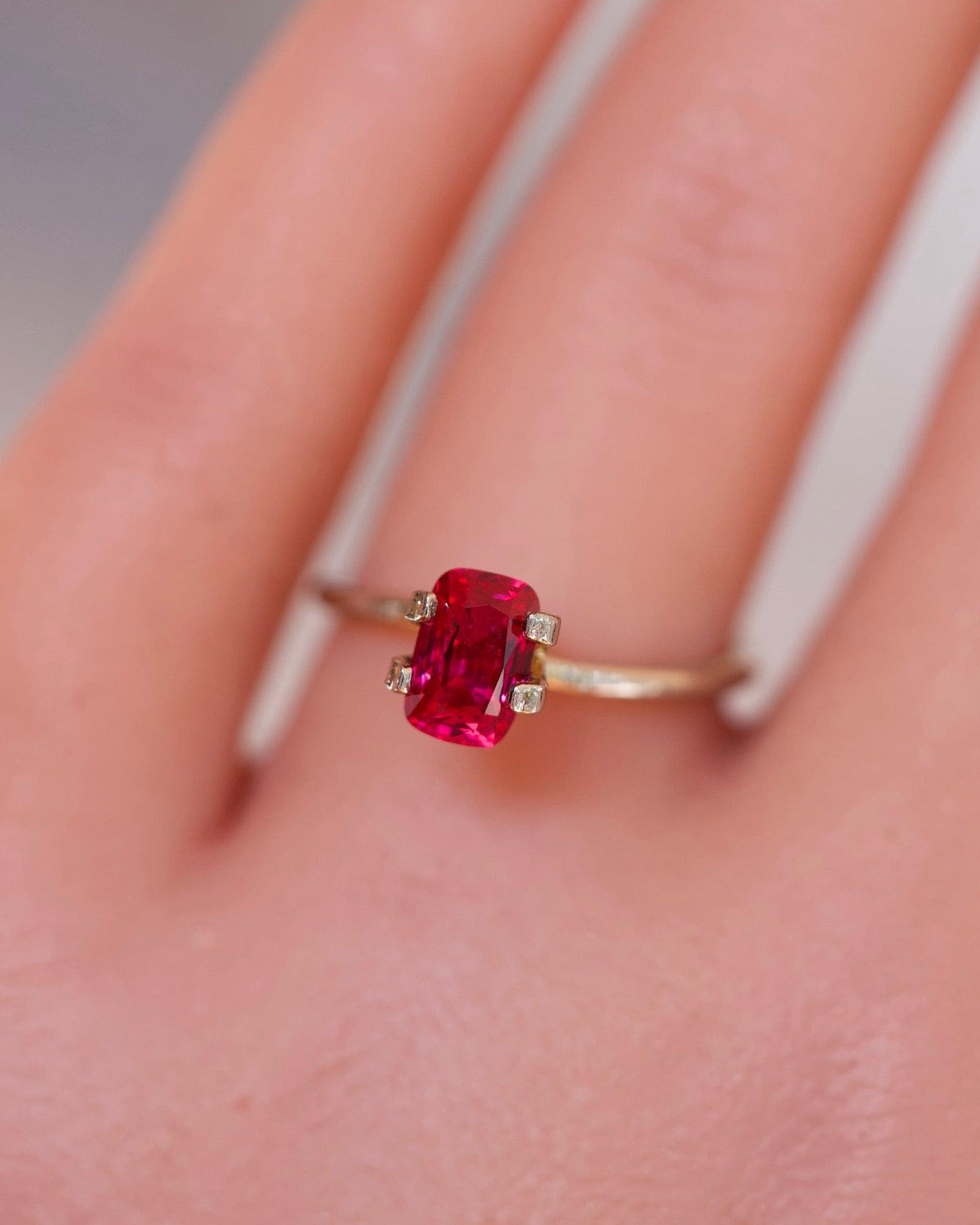 1.51 ct Red Ruby GIA Certified Heated Cushion Cut Gemstone