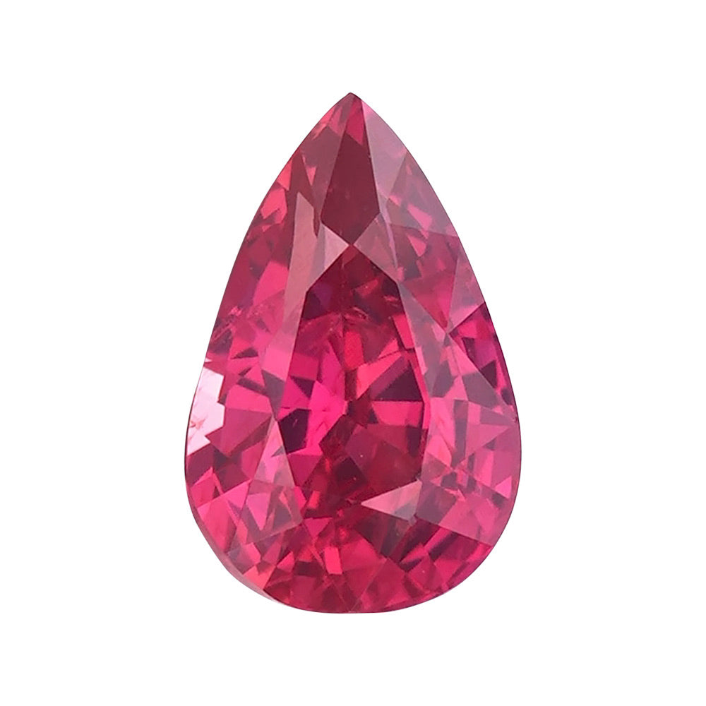 2.00 ct Purplish Red Ruby GIA Certified Unheated Pear Cut Gem