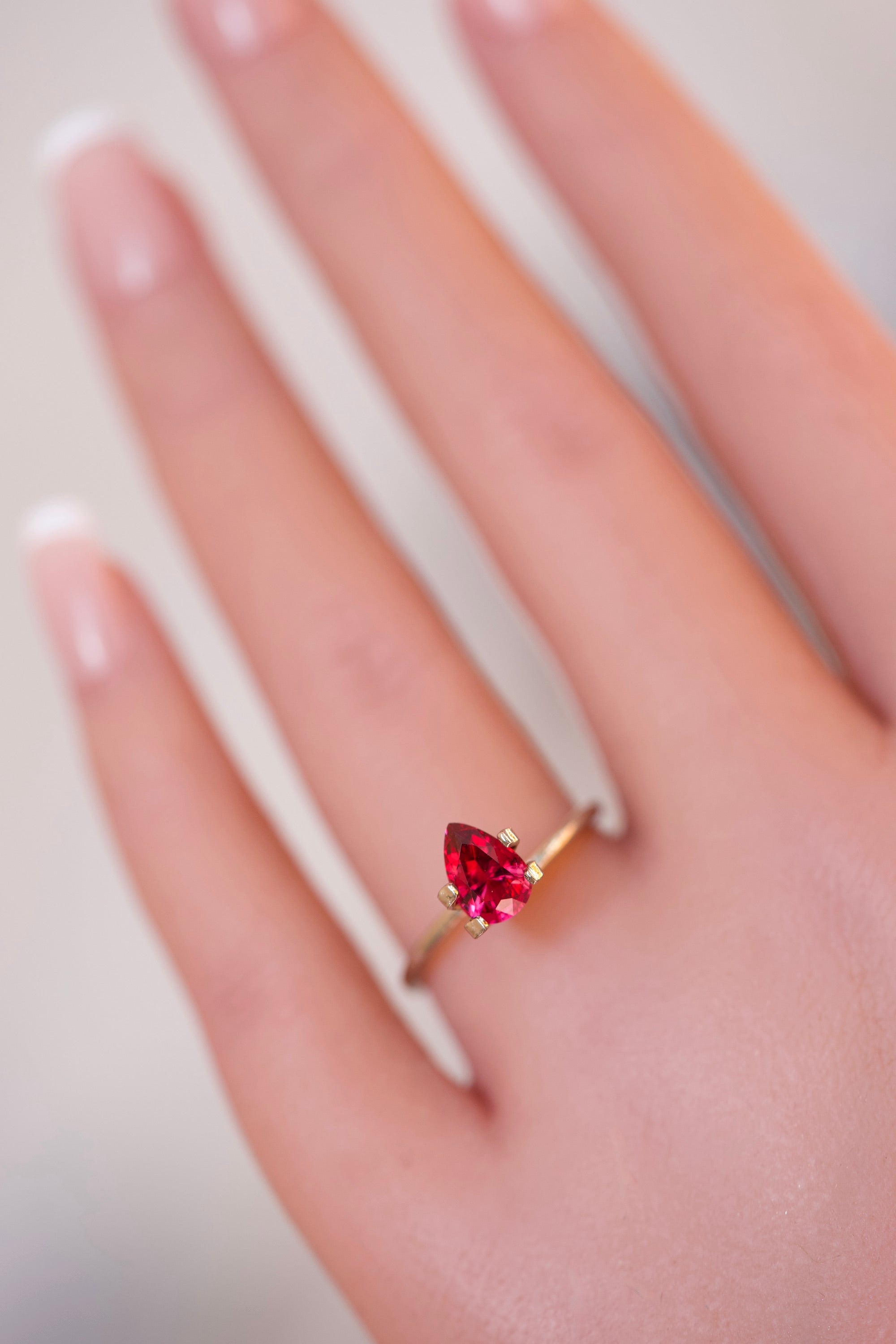 1.34 ct Intense Pink Sapphire GIA Certified Heated Pear Cut Gem