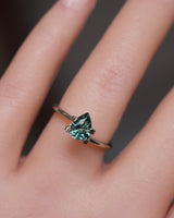 pear cut bluish green sapphire from madagascar