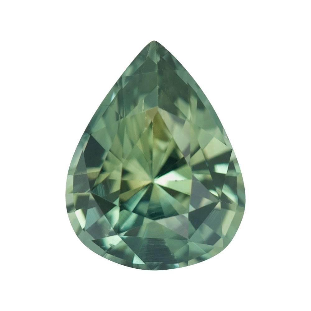 1.22 ct Bluish Green Pear Madagascar Sapphire Unheated Gem