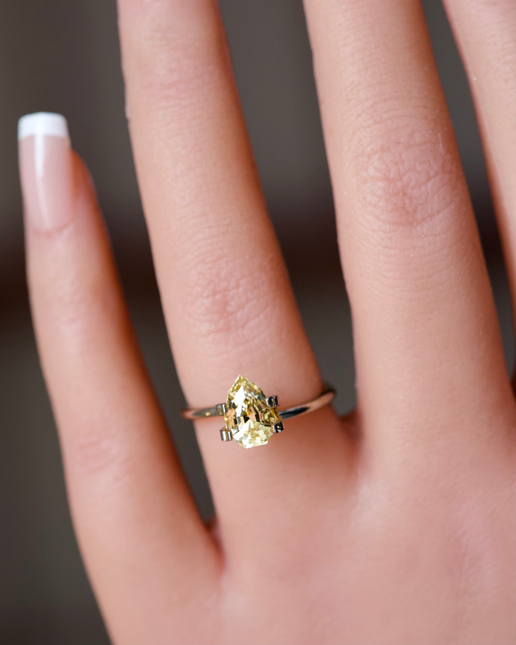fancy cut yellow sapphire gem