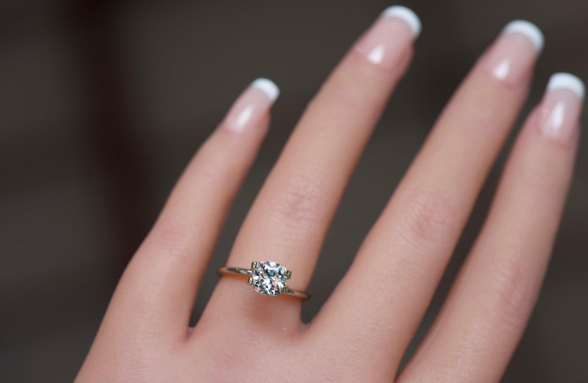 square cut colourless heated gem