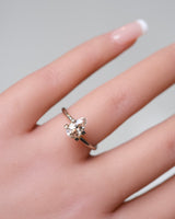 pinkish yellow pear cut sapphire gemstone from madagascar