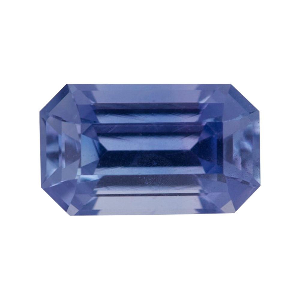 0.49 ct Blue Emerald Cut Ceylon Sapphire