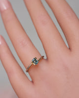 0.64 ct Green Emerald Cut Madagascar Sapphire Unheated Gem