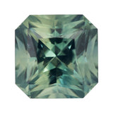 1.14 ct Green Square Emerald Cut Madagascar Sapphire Unheated Gemstone