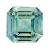 1.06 ct Bluish Green Square Emerald Cut Madagascar Sapphire Unheated Gem