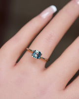 Bluish Green Emerald Cut Unheated Gem