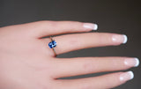 Ceylon blue cushion cut gemstone