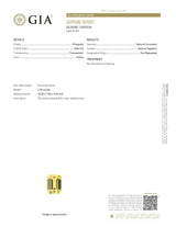 4.70 ct Yellow Emerald Cut Ceylon Sapphire Unheated Gem