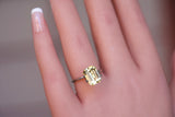 4.70 ct unheated yellow step cut sapphire gem