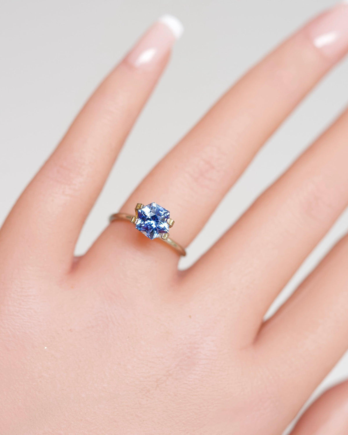 2.11 ct Hexagon Cut Blue Sapphire Ceylon Heated Gemstone