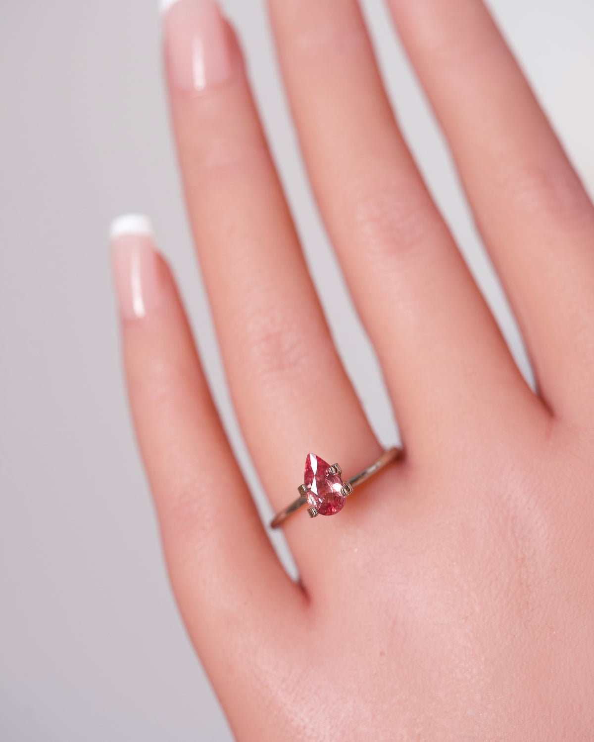 1.06 ct Pear Cut Padparadscha Sapphire Ceylon Heated Gemstone