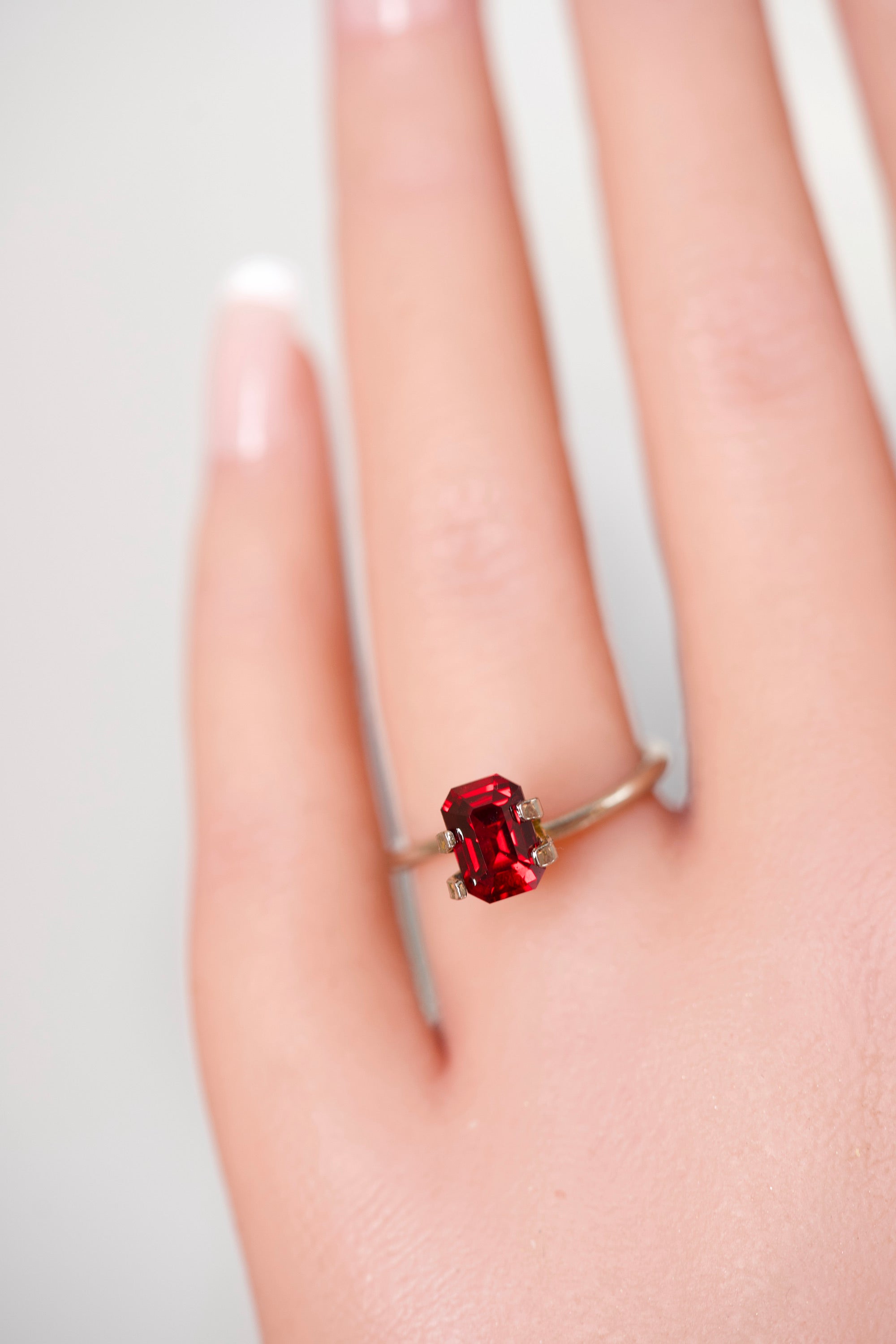 2.01 ct Red Ruby GIA Certified Heated Emerald Cut Gem