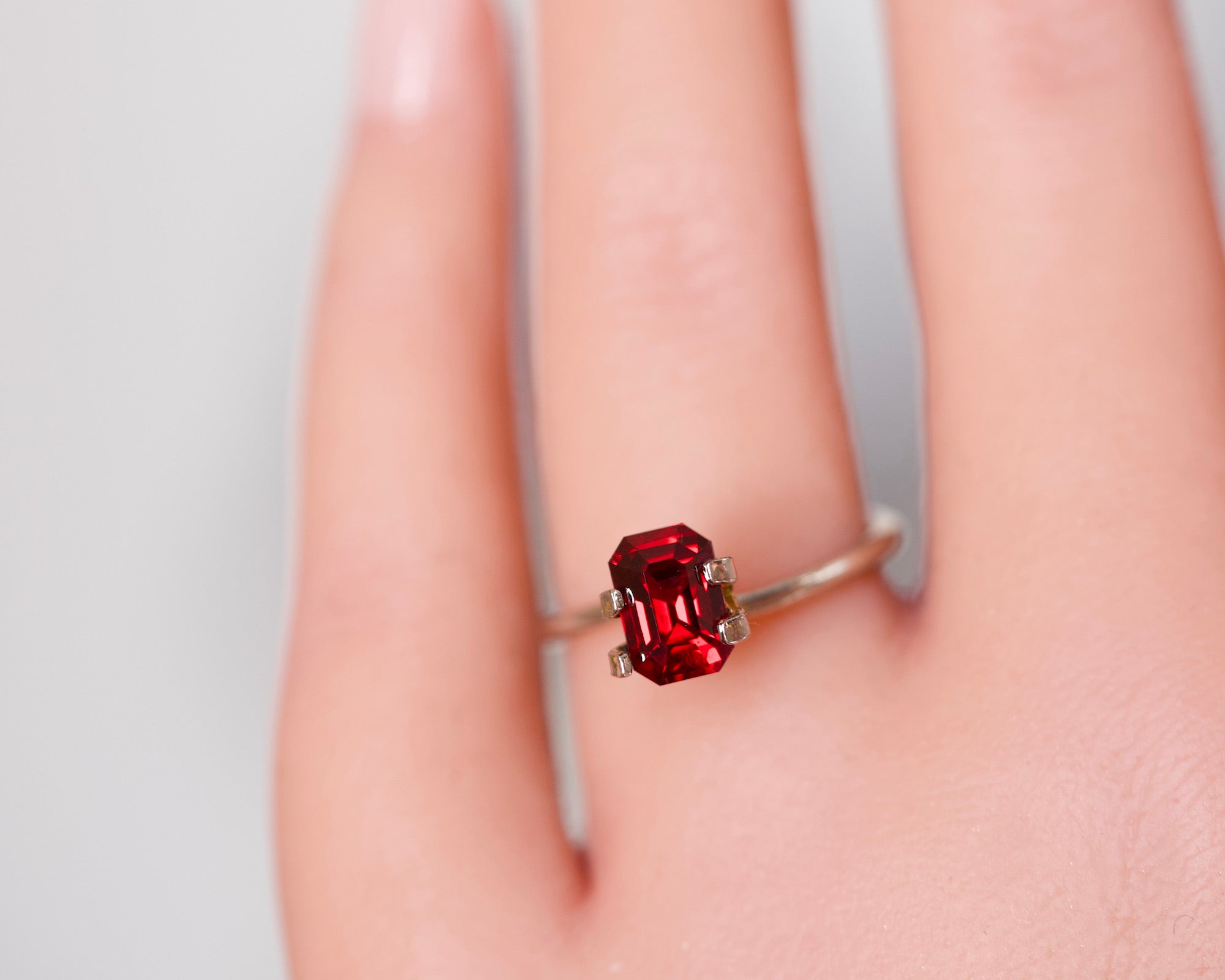 2.01 ct Red Ruby GIA Certified Heated Emerald Cut Gem