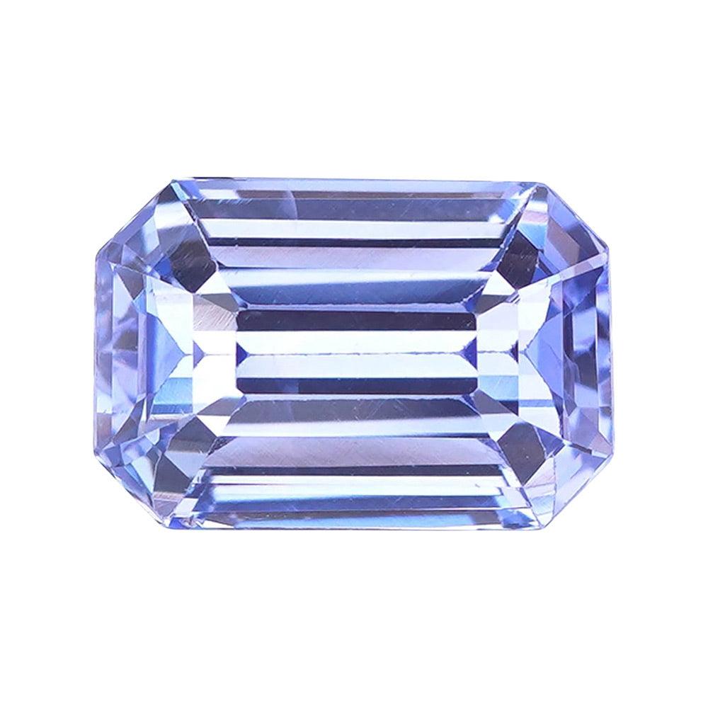3.55 ct Medium Blue Sapphire GIA Certified Heated Emerald Cut Gemstone