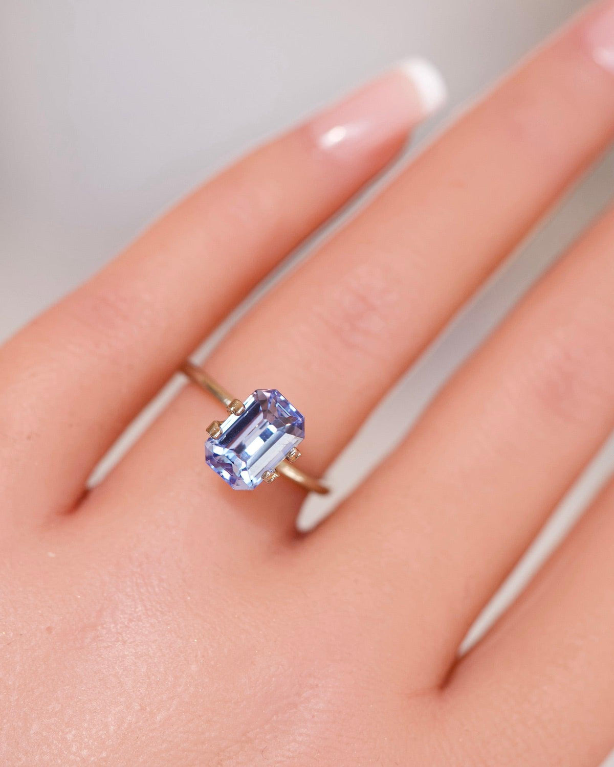 3.55 ct Medium Blue Sapphire GIA Certified Heated Emerald Cut Gemstone