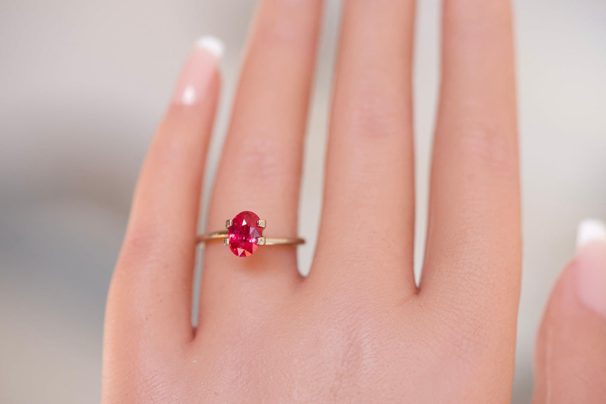 1.58 ct Red Ruby GIA Certified Unheated Oval Cut Gemstone