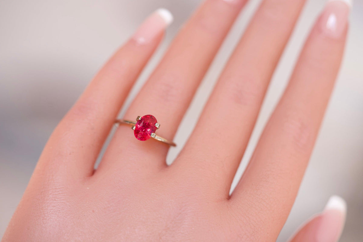 1.58 ct Red Ruby GIA Certified Unheated Oval Cut Gemstone