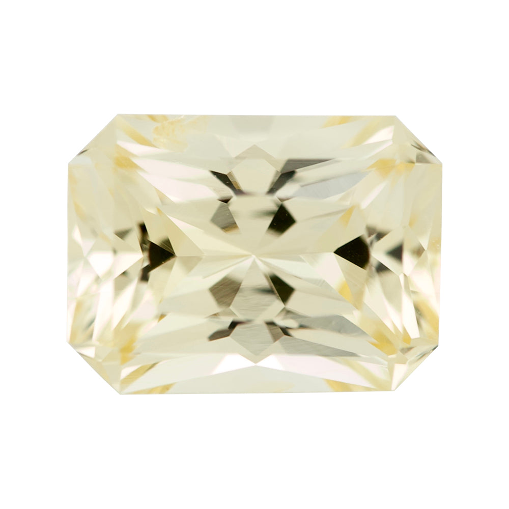 1.36 ct Unheated Rectangular cut yellow Sapphire Gem