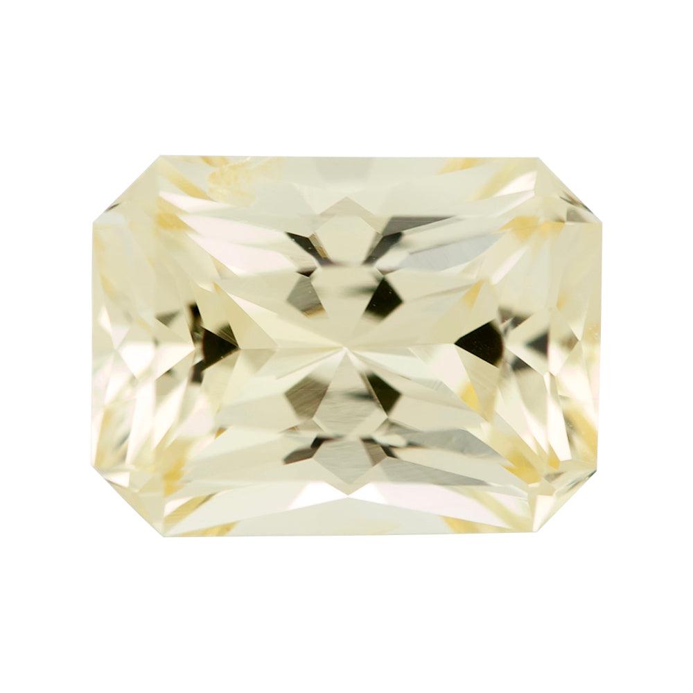 1.36 ct Unheated Rectangular cut yellow Sapphire Gem
