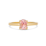 Padparadscha Sapphire Solitaire Engagement Ring