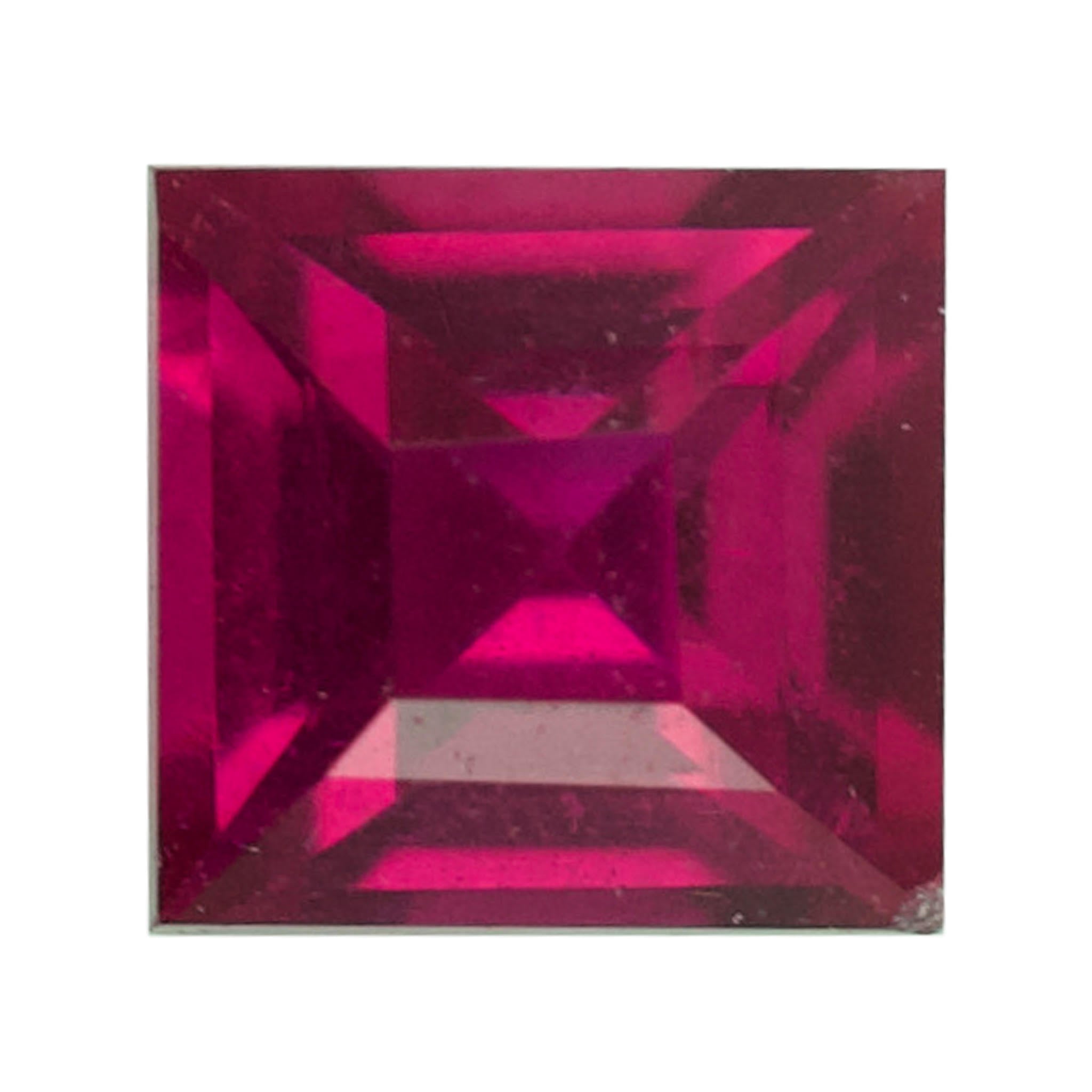 Unheated 0.23 ct Pinkish Red Ruby - Princess Cut