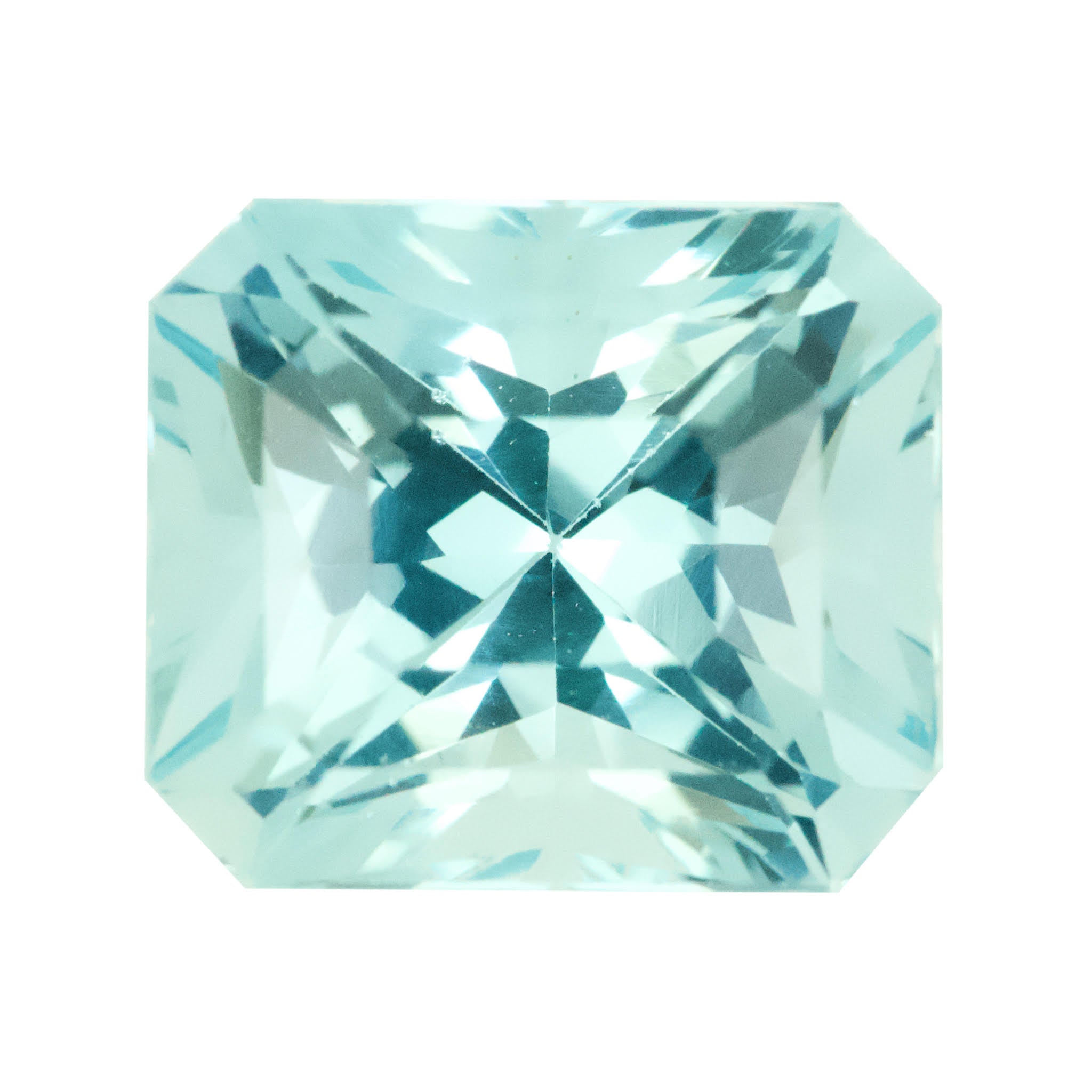 5.22 ct Aquamarine Radiant Cut Cushion Shape Natural Gems