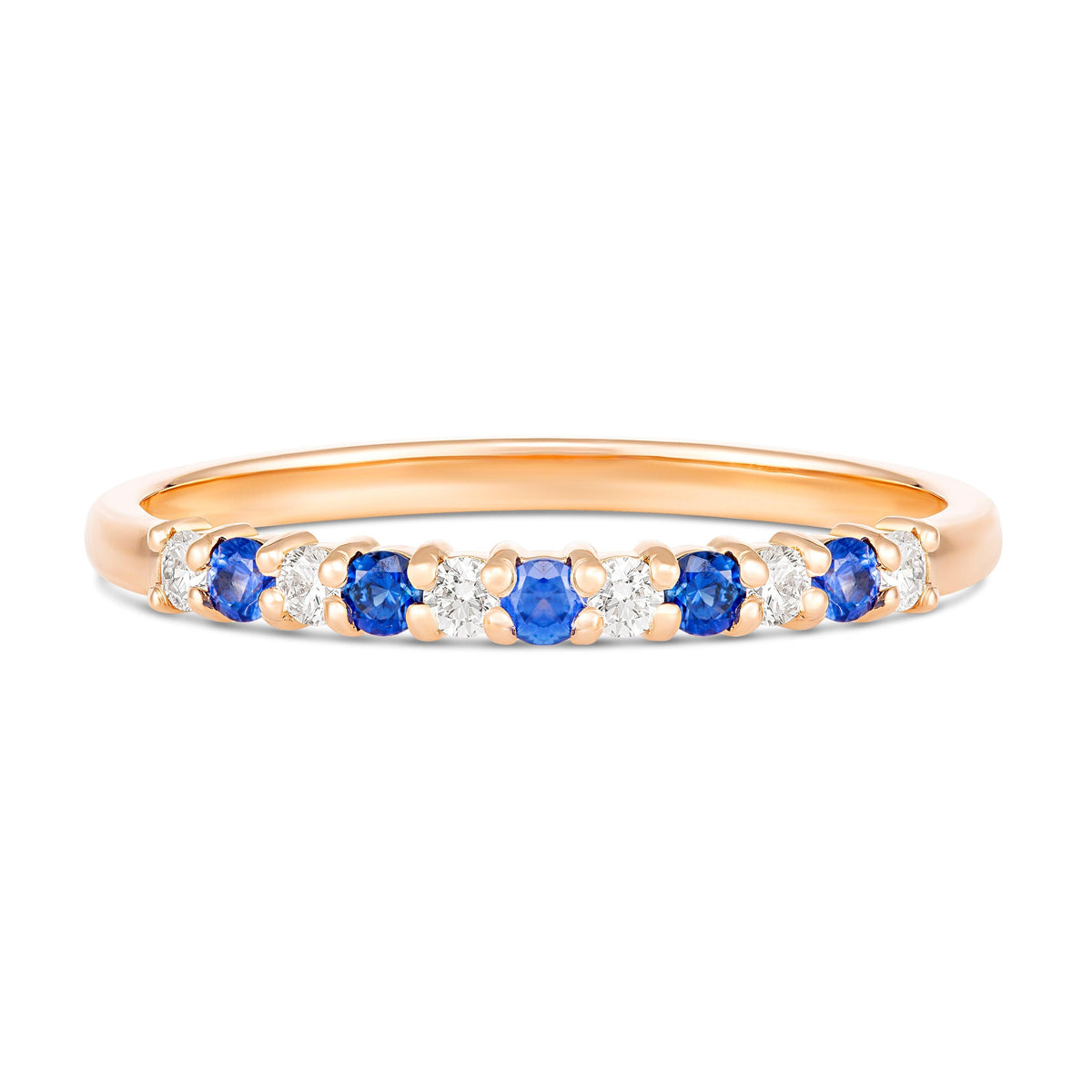 Blue Sapphire Diamond Wedding Band