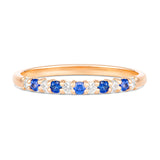 Blue Sapphire Diamond Wedding Band