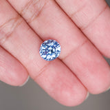 3.61 ct Vivid Sky Blue Sapphire Ovalish GIA Certified Unheated Gems