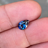 1.18 ct Greenish Blue Sapphire Pear Mixed Cut Natural Heated