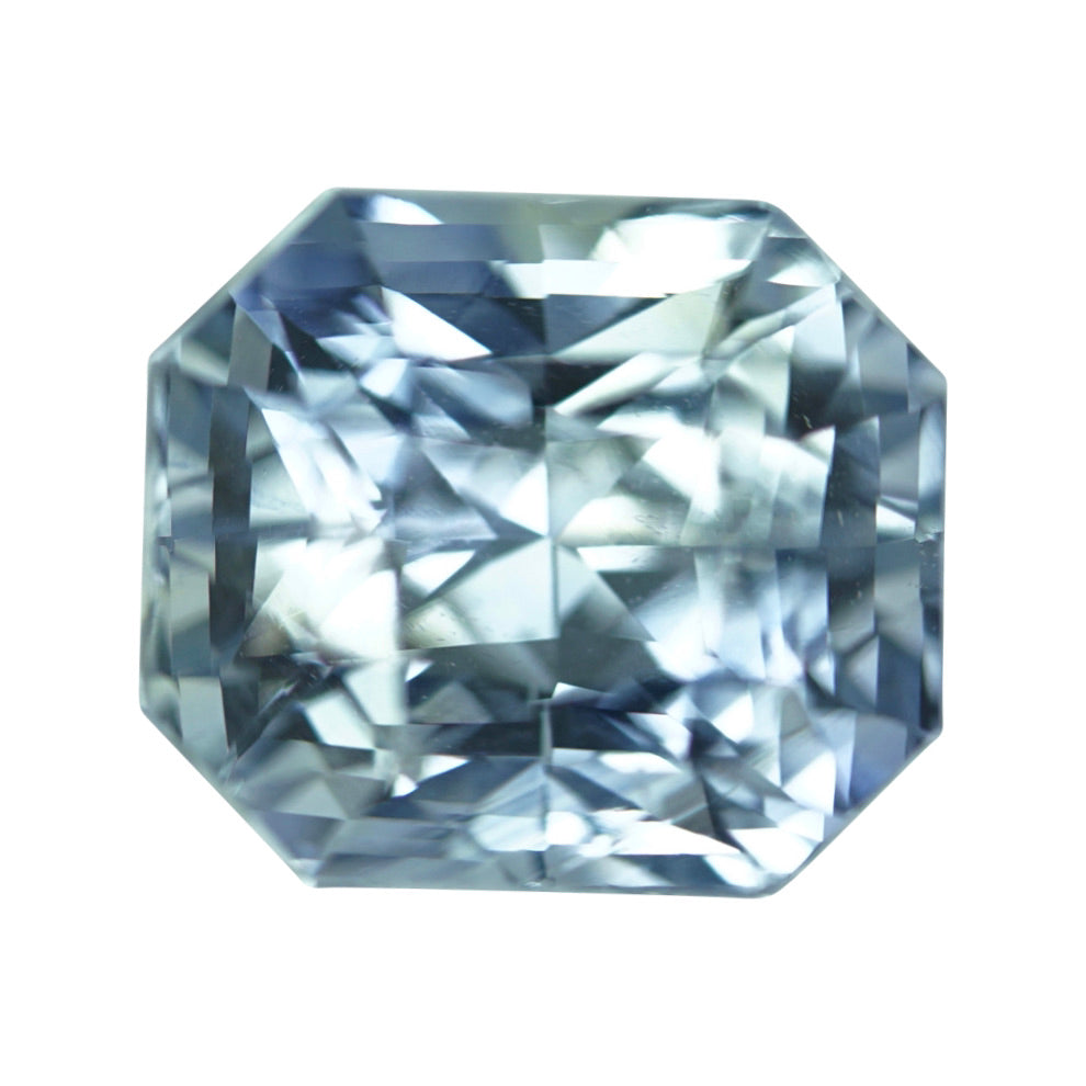 4.00 ct Grey Blue Sapphire Radiant Cut Natural Unheated Gems